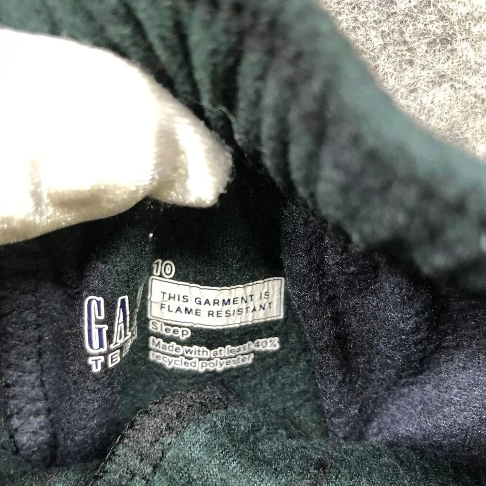Gap Teen Youth Size‎ 10 Fleece Jogger Pants Lounge Pants Blackwatch Plaid